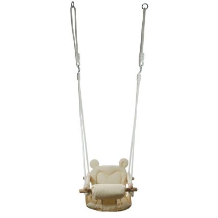 2Kids Toys - Dječja tekstilna ljuljačka krem/bukva