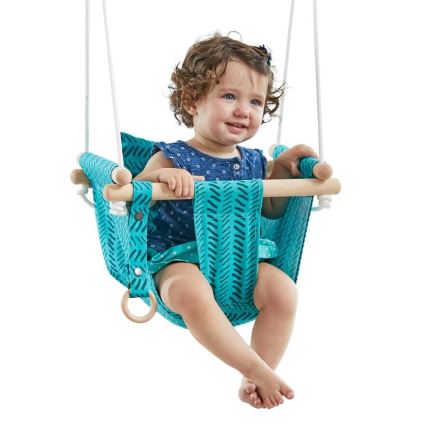2Kids Toys - Dječja tekstilna ljuljačka tirkizne boje