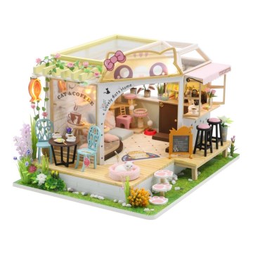 2Kids Toys - Dječji kućica Mačja kavana s vrtom 2xAAA