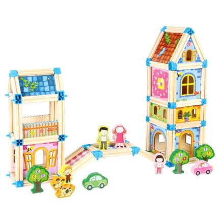 2Kids Toys - Drveni set za slaganje Dvorac