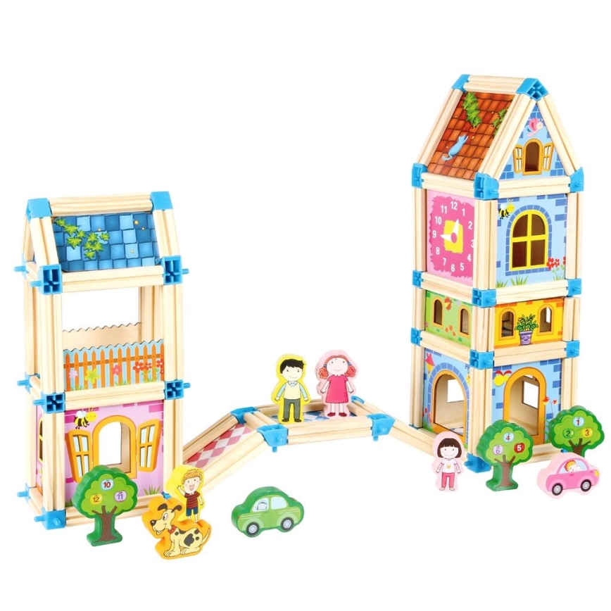 2Kids Toys - Drveni set za slaganje Dvorac