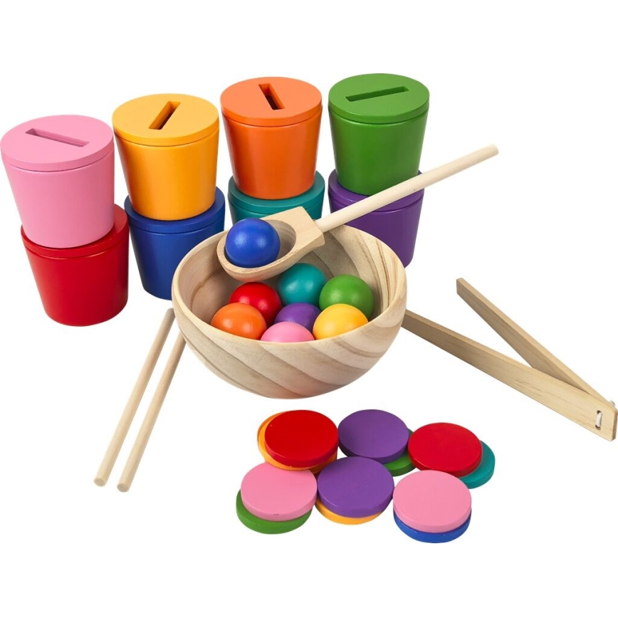 2Kids Toys - Dugine kuglice, novčići i čašice 8 boja