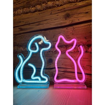 2Kids Toys - LED neonska stolna dekoracija, 5 W, USB, u obliku psa