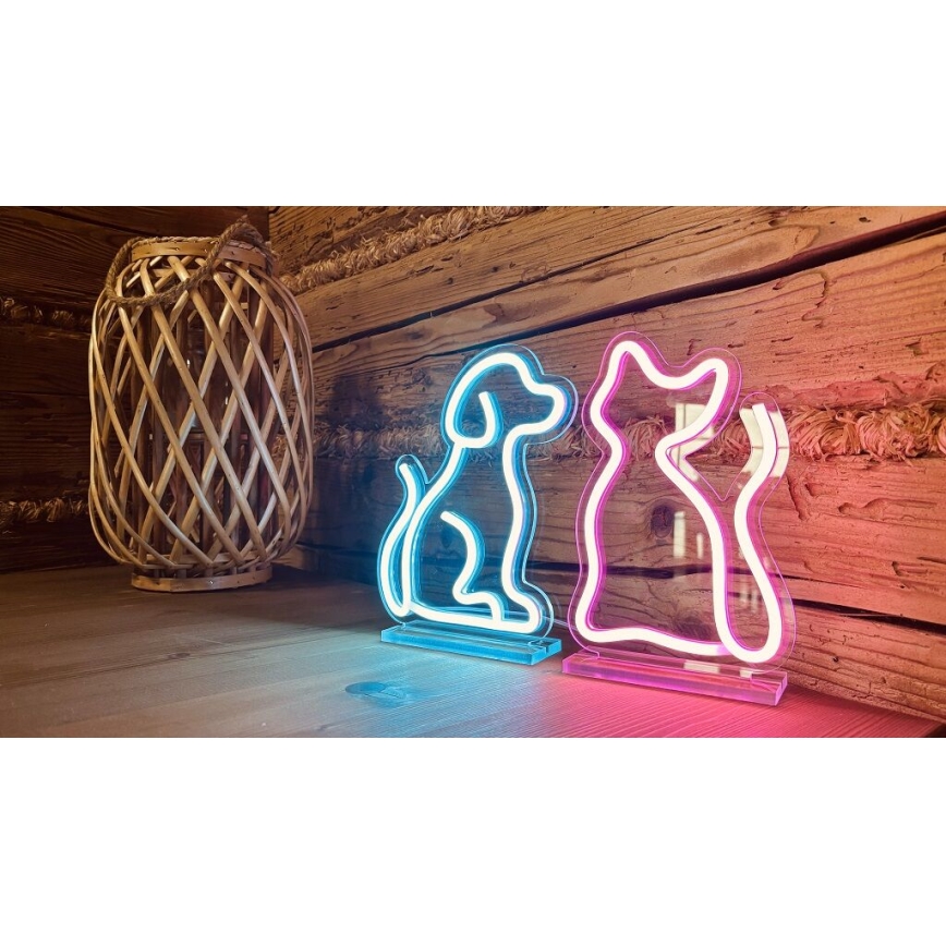 2Kids Toys - LED neonska stolna dekoracija, 5 W, USB, u obliku psa