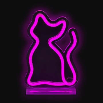 2Kids Toys - LED Neonska stolna dekoracija LED/5W/USB mačka