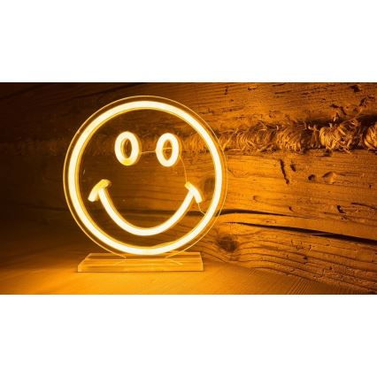 2Kids Toys - LED Neonska stolna dekoracija LED/5W/USB smajlić