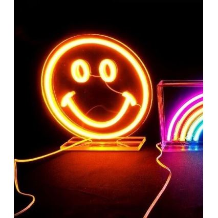 2Kids Toys - LED Neonska stolna dekoracija LED/5W/USB smajlić