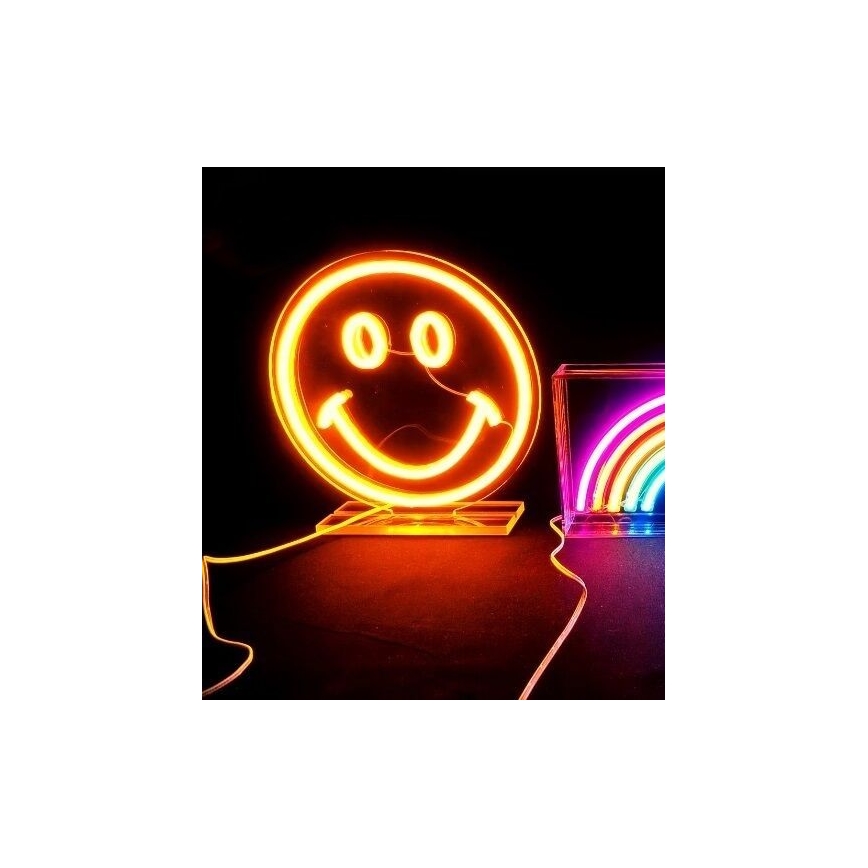 2Kids Toys - LED Neonska stolna dekoracija LED/5W/USB smajlić