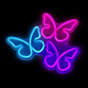 2Kids Toys - LED neonska zidna dekoracija LED/5W/USB leptirići