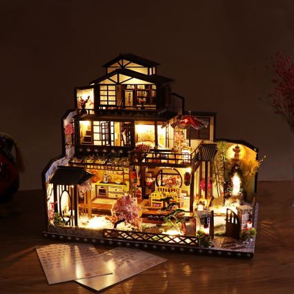 2Kids Toys - Miniatura kuće Luksuzna vila od trešnjinog cvijeta 2xAAA