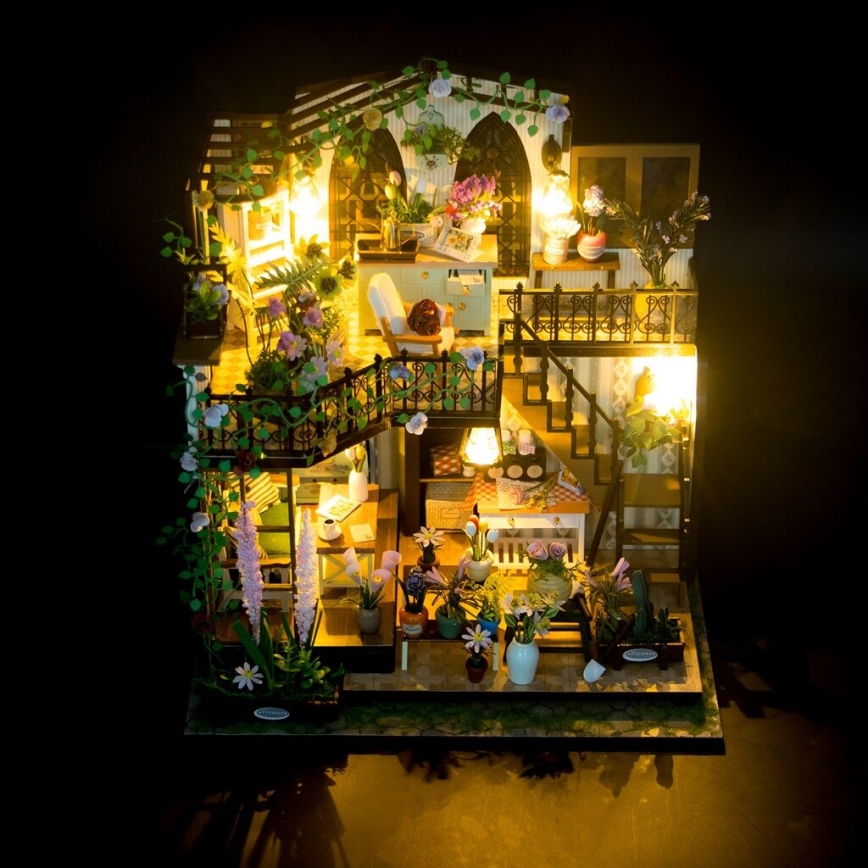 2Kids Toys - Miniatura kućice Darcyin cvjetna kuća 2xAAA