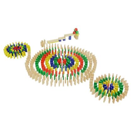 2Kids Toys - Šareni drveni set domina, 800 kom.