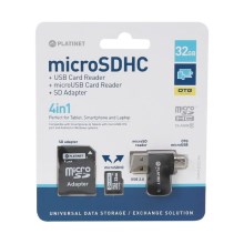 4u1 MicroSDHC 32GB + SD adapter + MicroSD čitač + OTG adapter