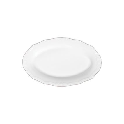 53-dijelni set za jelo, bijeli sa srebrnim detaljima, porculan