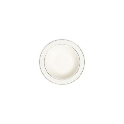 53-dijelni set za jelo — kremasta boja, srebrni detalji, porculan