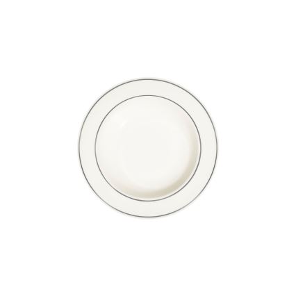 53-dijelni set za jelo — kremasta boja, srebrni detalji, porculan