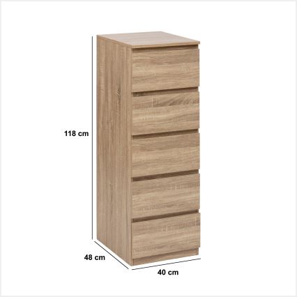 5five - Komoda HEIM 40x118x48 cm smeđa