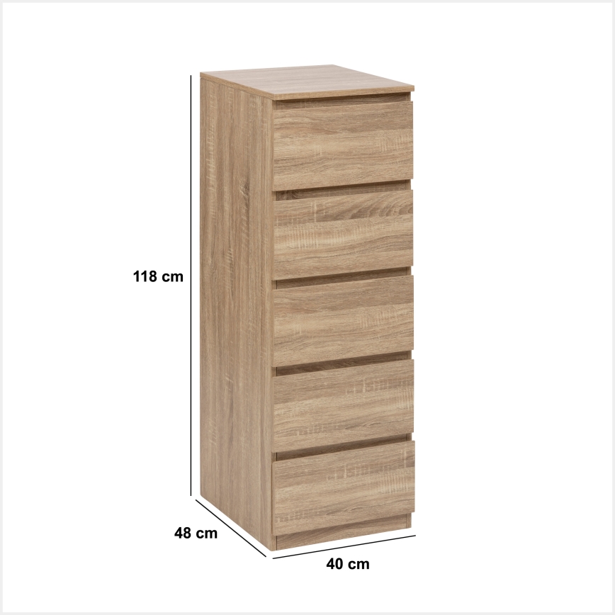 5five - Komoda HEIM 40x118x48 cm smeđa