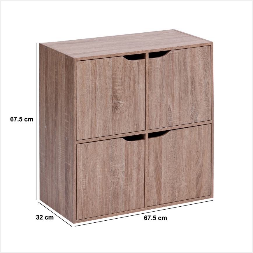5five - Komoda TIDY 68x68x32 cm smeđa