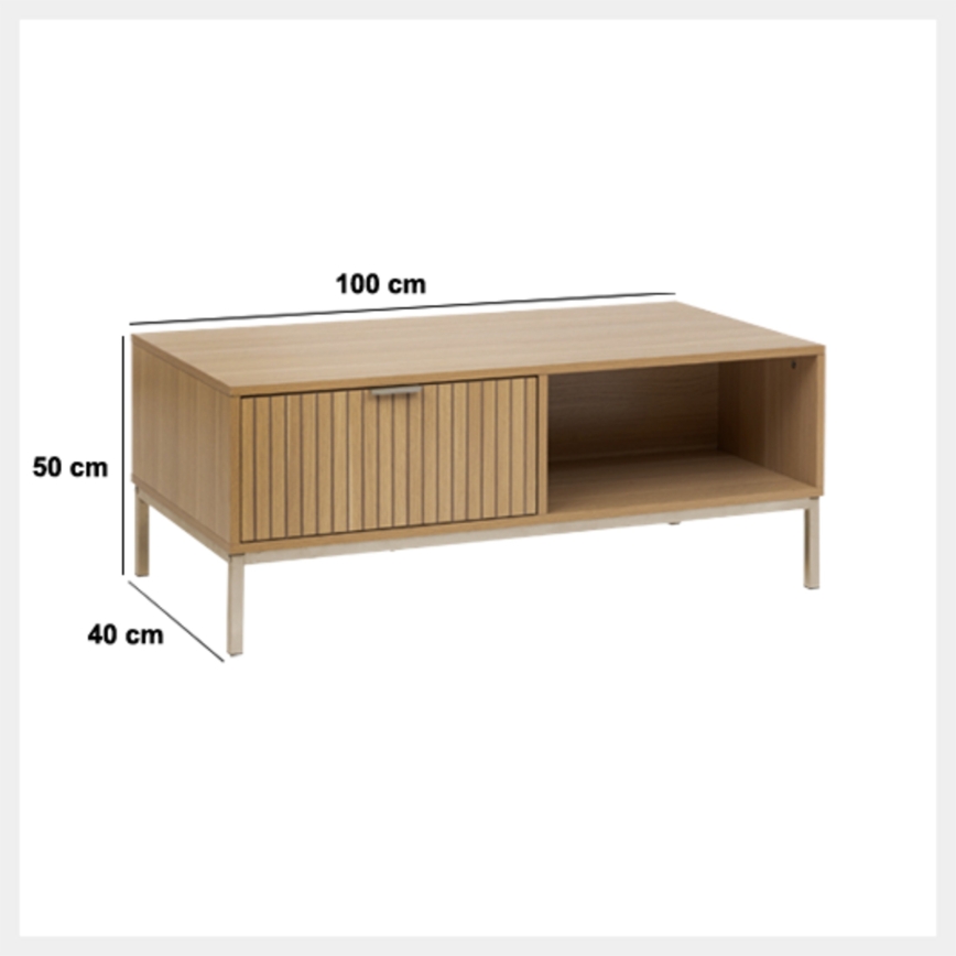 5five - Konferencijski stolić ESEN 100x40 cm smeđa