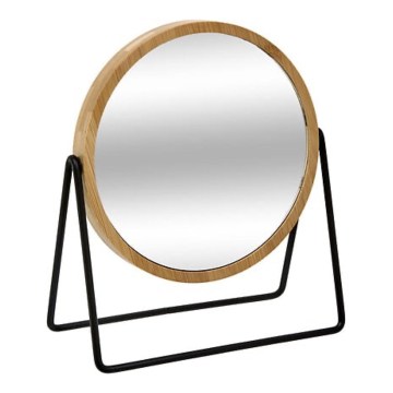 5five - Kozmetičko ogledalo SWING 20,5x17,5 cm okruglo, od bambusa