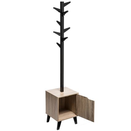 5five - Stalak za kapute RAME 169x35 cm crna/smeđa