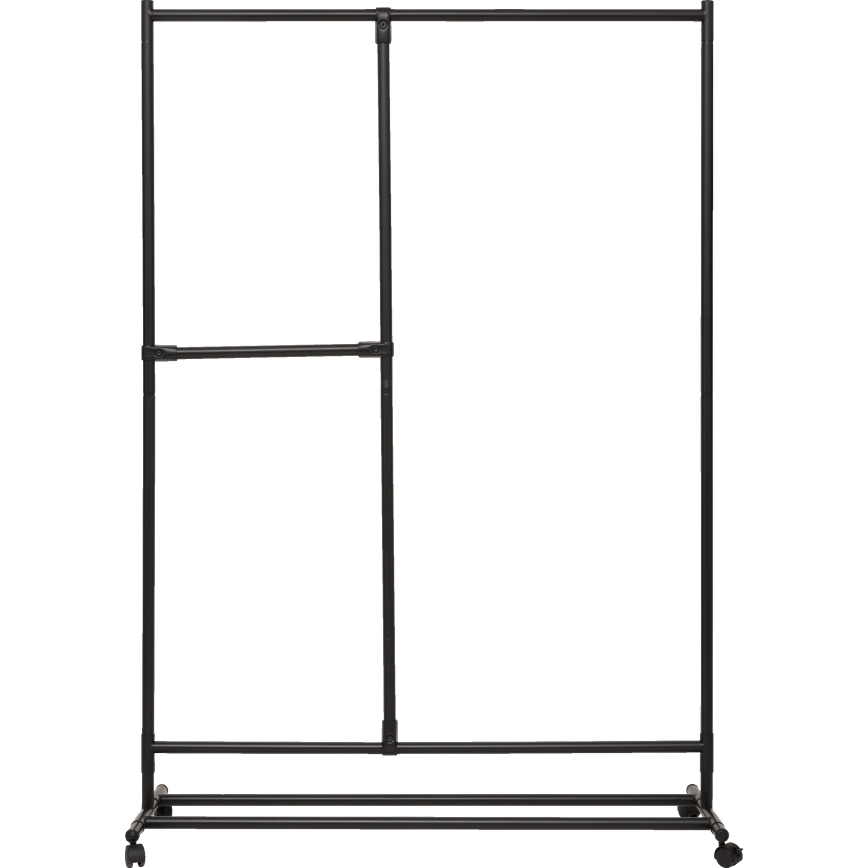 5five - Stalak za odjeću KENY 173x117 cm crna