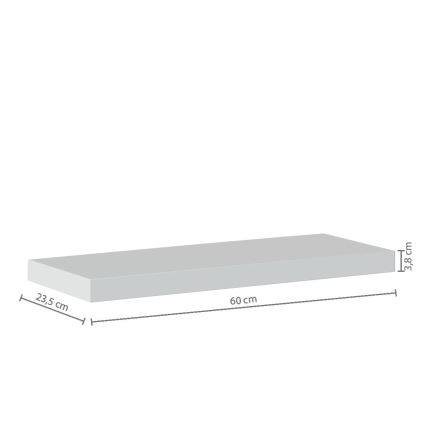 5five - Zidna polica HYLE 60x24 cm bijela