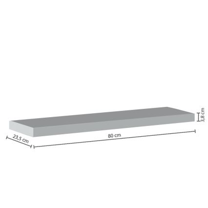 5five - Zidna polica HYLE 80x24 cm bijela