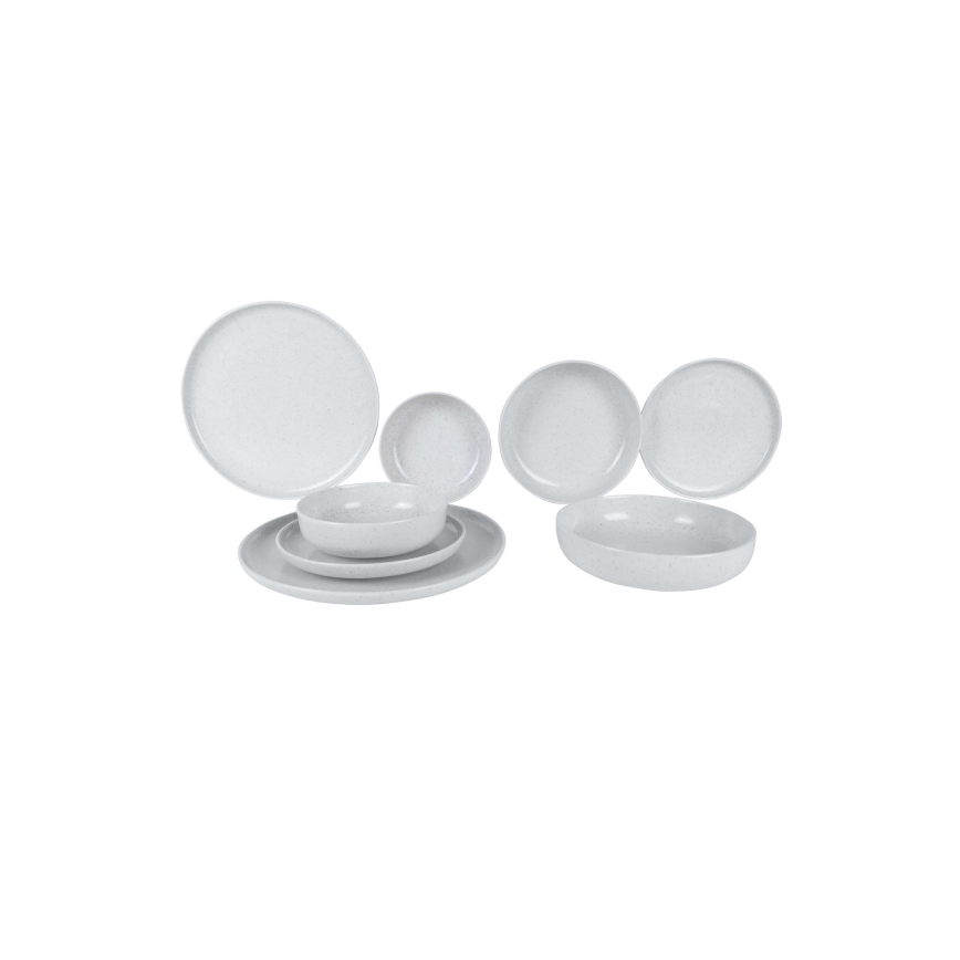 8-dijelni set za jelo, bež/porculan