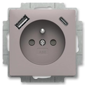 ABB 5569T-A32357 244 - Kućna utičnica bez okvira ZONI 250V 1x USB A+C greige