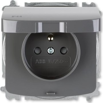 ABB 6619A-A06997 S2 - Kućna utičnica s bezvijčanim priključkom bez okvira TANGO 250V IP44 siva