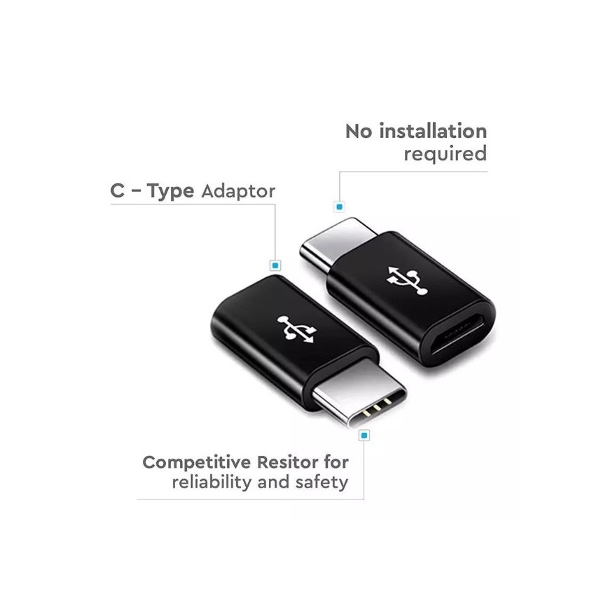 Adapter Micro USB na USB-C crna