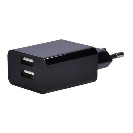 Adapter za punjenje 2xUSB/3100mA/230V crna