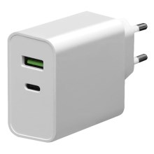 Adapter za punjenje USB-C Power Delivery + USB-A 45W/230V bijela