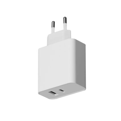 Adapter za punjenje USB-C Power Delivery + USB-A 45W/230V bijela