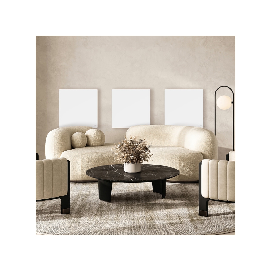 AENO - Pametni električni infracrveni panel 500W s tajmerom i termostatom, Wi-Fi, bijela