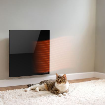 AENO - Pametni električni infracrveni panel 500W tajmer/termostat Wi-Fi crni