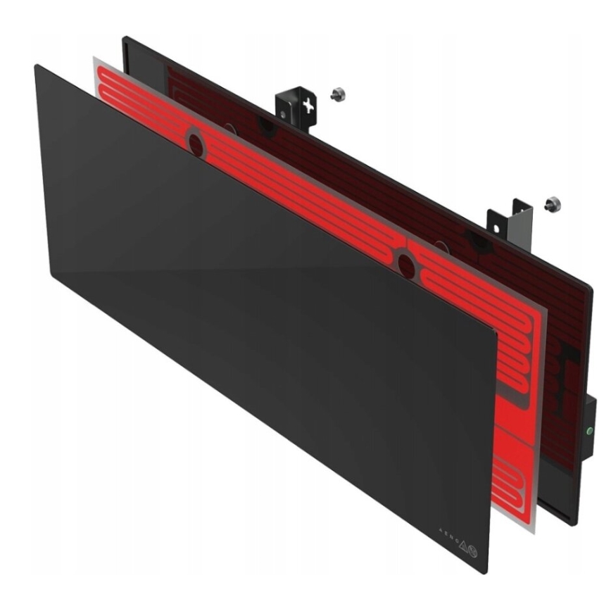 AENO - Pametni električni infracrveni panel s LED zaslonom 700W timer/termostat IP44 Wi-fi crna