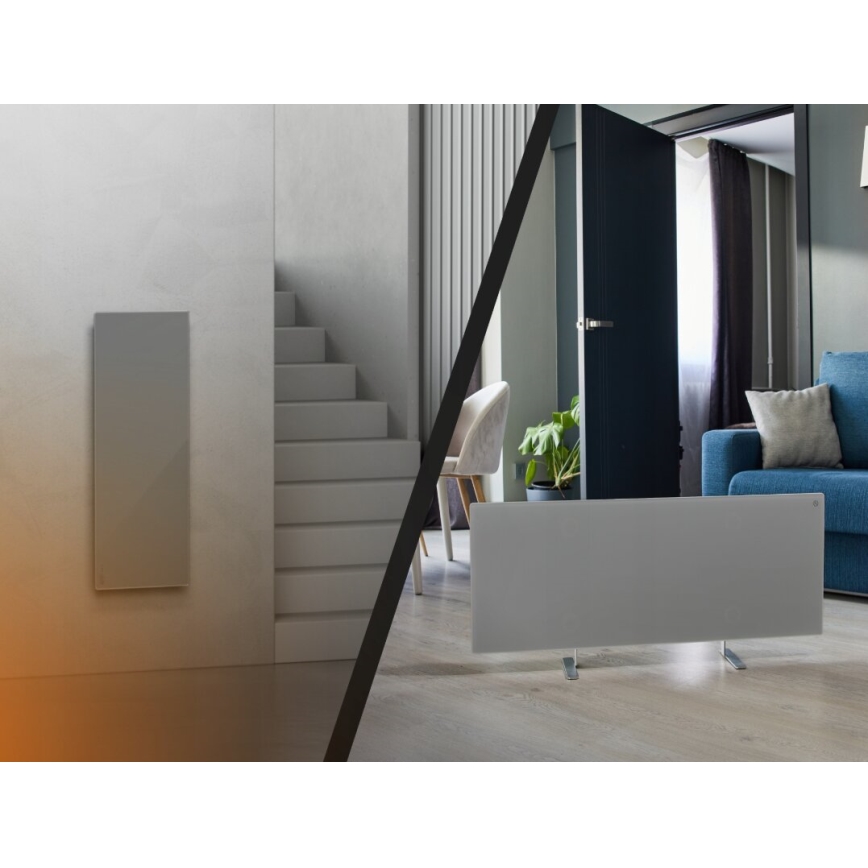 AENO - Pametni električni infracrveni panel s LED zaslonom 700W timer/termostat IP44 Wi-fi siva
