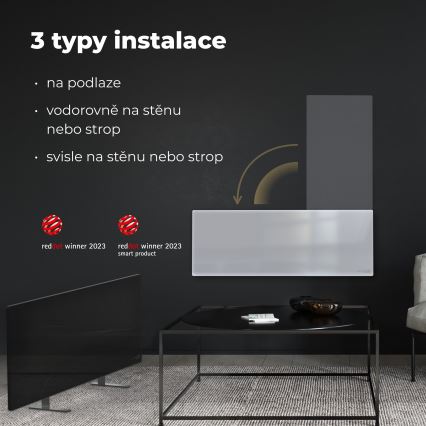 AENO - Pametni električni infracrveni panel 700W timer/termostat IP44 Wi-fi bijela
