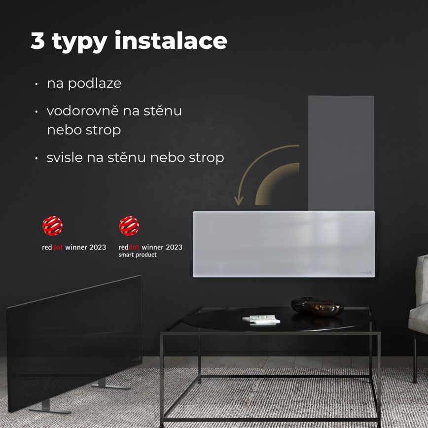 AENO - Pametni električni infracrveni panel 700W timer/termostat IP44 Wi-fi bijela