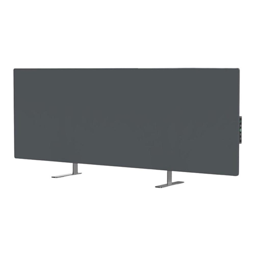 AENO - Pametni električni infracrveni panel s LED zaslonom 700W timer/termostat IP44 Wi-fi siva