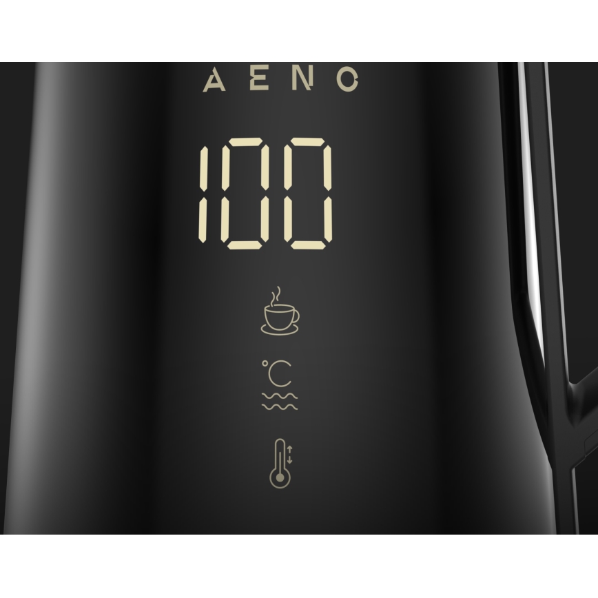 AENO - Pametno kuhalo za vodu s LED zaslonom 1,7 l 2200W/230V crna