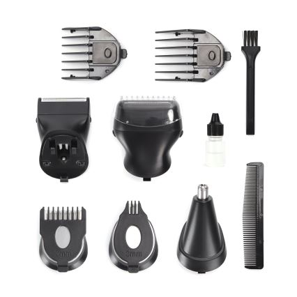 Aigostar - Aparat za šišanje s priborom 6u1 5W/5V crna