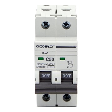 Aigostar - Automatski osigurač 2-polni 2P-50A-C 230-400V