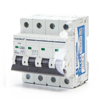 Aigostar - Automatski osigurač 4-fazni 4P-63A-C 400V