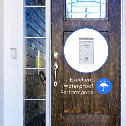 Aigostar - Bežični zvono za utičnicu 230V/12V IP44 bijela