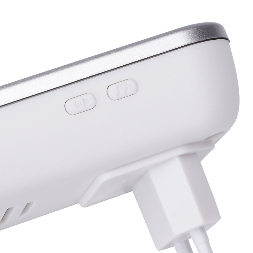 Aigostar - Bežični zvono za utičnicu 230V/12V IP44 bijela