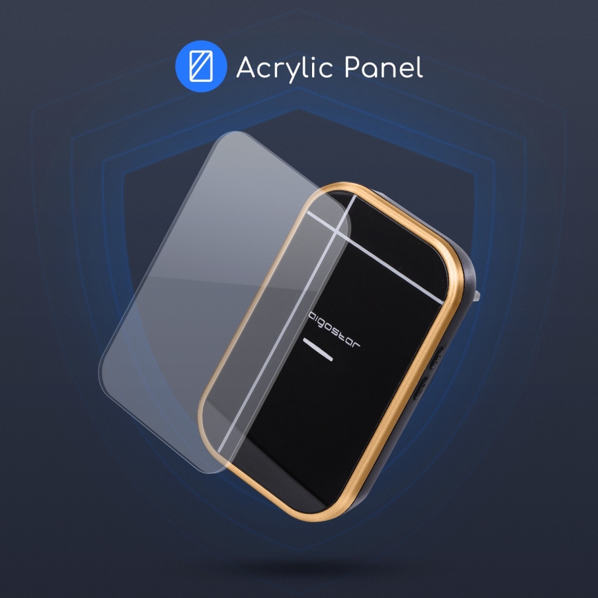 Aigostar - Bežični zvonac za utičnicu 230V/12V IP44 crni